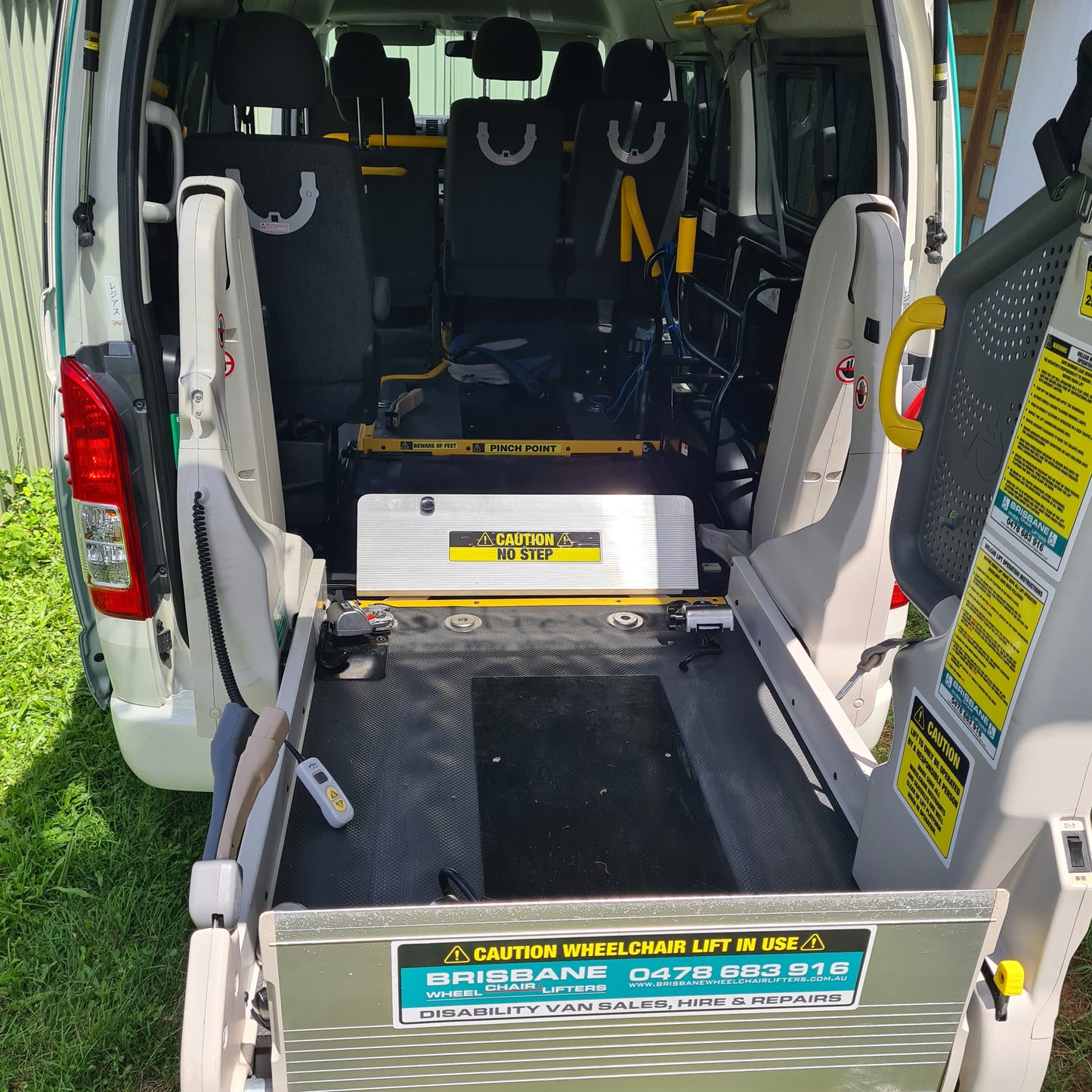 Toyota Hiace Welcab Safety Stickers