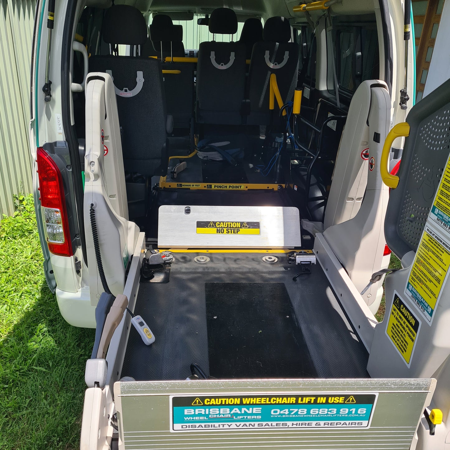 Toyota Hiace Welcab Safety Stickers