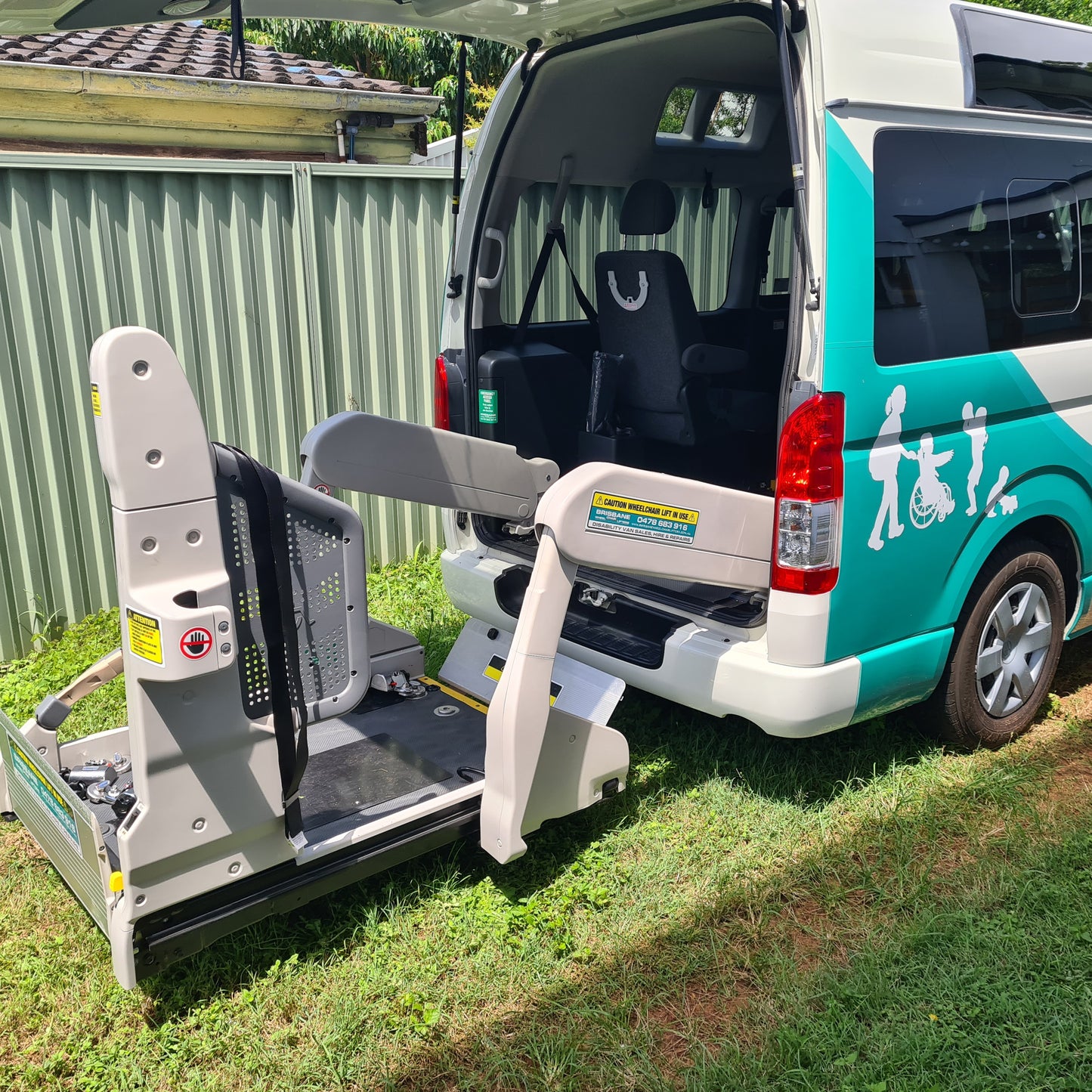 Toyota Hiace Welcab Safety Stickers