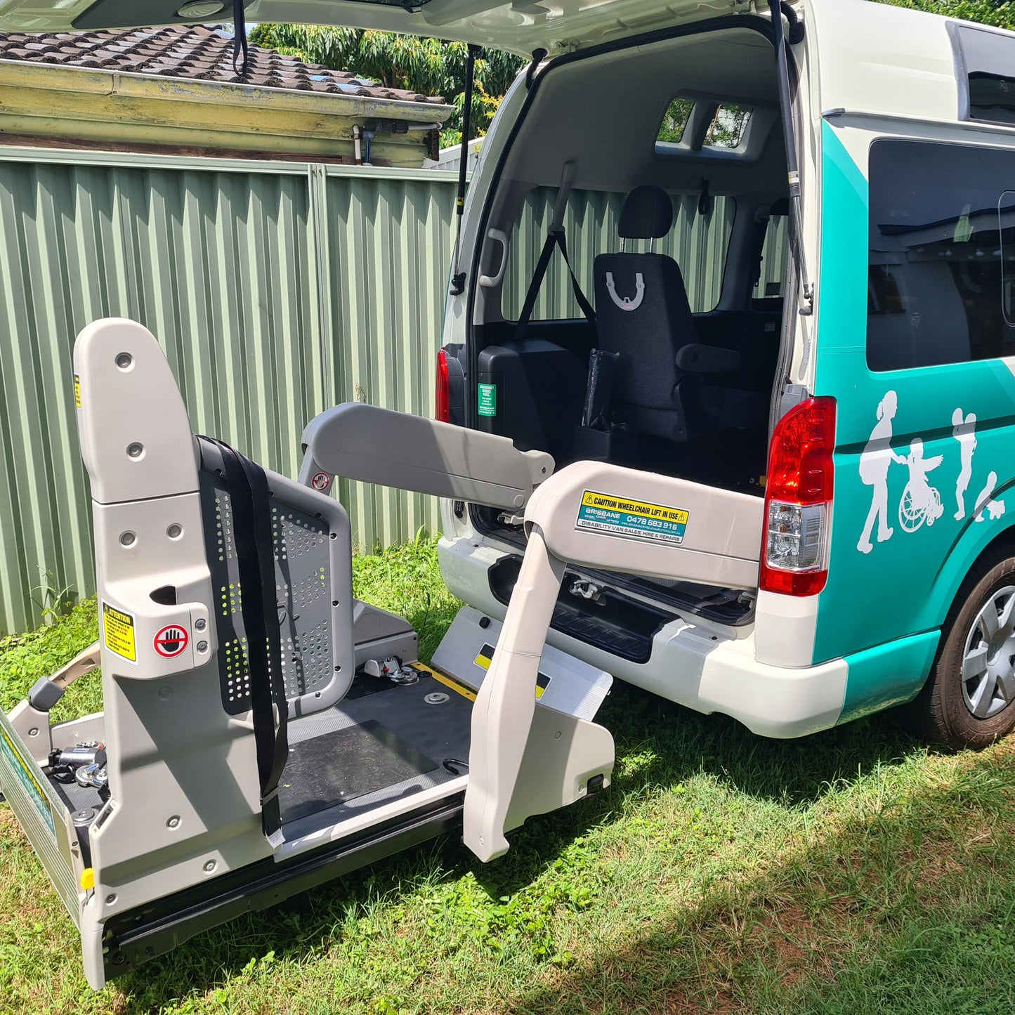 Toyota Hiace Welcab Safety Stickers